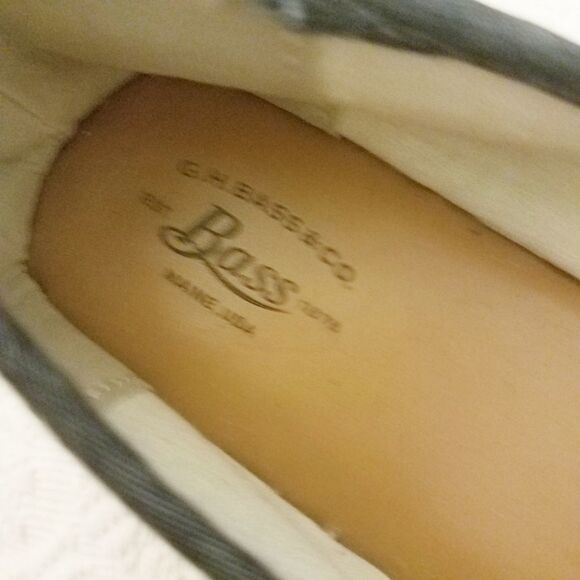 Bass Blue & White Canvas Slip-ons Shoes Sz 7 - Picture 7 of 7